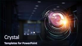  Presentation with hud - Audience pleasing slides consisting of technology and hud concept mixed backdrop and a wine colored foreground