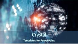  Presentation with hud - Cool new PPT theme with technology and hud concept mixed backdrop and a ocean colored foreground