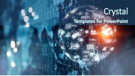  Presentation with hud - Slide deck consisting of technology and hud concept mixed background and a ocean colored foreground