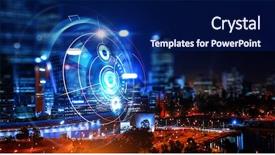  Presentation with hud - Audience pleasing theme consisting of technology and hud concept mixed backdrop and a navy blue colored foreground