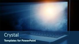  Presentation with innovation - Colorful presentation enhanced with technology-and-innovation-concept-mixed backdrop and a ocean colored foreground