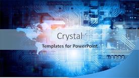  Presentation with innovation - Beautiful PPT theme featuring technology-and-innovation-concept-mixed backdrop and a light blue colored foreground