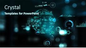  Presentation with innovation - Presentation featuring technology-and-innovation-concept-mixed background and a navy blue colored foreground