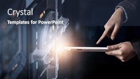  Presentation with innovation - Slides featuring technology-and-innovation-concept-mixed background and a tawny brown colored foreground