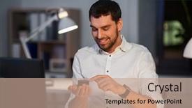  Presentation with healthcare technology internet of things cloud - Audience pleasing PPT theme consisting of technology and internet of things backdrop and a coral colored foreground