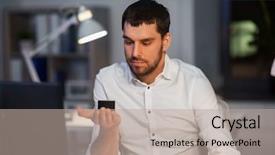  Presentation with healthcare technology internet of things - Amazing PPT theme having technology and internet of things backdrop and a mint green colored foreground