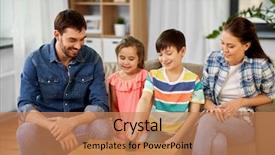  Presentation with smart home - Audience pleasing slide set consisting of technology and internet of things backdrop and a coral colored foreground