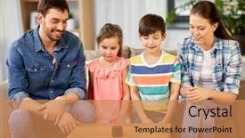  Presentation with smart home - Cool new slides with technology and internet of things backdrop and a coral colored foreground