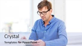  Presentation with learning technology - Audience pleasing PPT layouts consisting of technology and lifestyle distance learning backdrop and a light blue colored foreground