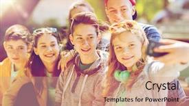  Presentation with high technology - Presentation design with technology and people concept - group background and a coral colored foreground