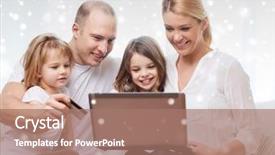  Presentation with family shopping - Beautiful PPT layouts featuring technology and people concept - happy backdrop and a coral colored foreground