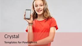  Presentation with red grey - Cool new slide deck with technology and people concept - smiling backdrop and a  colored foreground