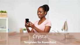  Presentation with african people - Amazing presentation design having technology-and-people-concept-happy backdrop and a coral colored foreground