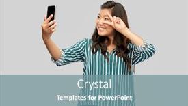  Presentation with young happy people smiling - Colorful PPT theme enhanced with technology-and-people-concept-happy backdrop and a seafoam green colored foreground