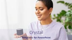  Presentation with african people - Presentation theme with technology-and-people-concept-smiling background and a lemonade colored foreground