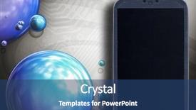  Presentation with idea - Beautiful presentation design featuring technology aplication - smatrphone and bubbles backdrop and a  colored foreground