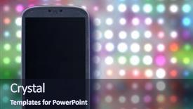  Presentation with disco - Colorful presentation enhanced with technology aplication - smatrphone and disco background idea backdrop and a  colored foreground