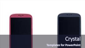  Presentation with blue rose - Presentation theme with technology aplication - smatrphone pink and blue background and a wine colored foreground