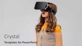  Presentation with augmented reality - PPT layouts having technology-augmented-reality-and-entertainment background and a light gray colored foreground