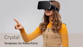  Presentation with augmented reality - PPT layouts enhanced with technology-augmented-reality-and-entertainment background and a coral colored foreground