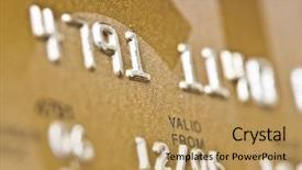  Presentation with credit card - Cool new presentation theme with technology banking - credit card closeup backdrop and a yellow colored foreground