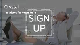  Presentation with graphic - Presentation design consisting of technology border - digital composite of sign up background and a gray colored foreground