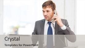  Presentation with education through technology - Presentation design featuring technology business education and office background and a  colored foreground