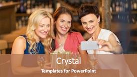  Presentation with birthday celebration - Slides enhanced with technology celebration and birthday concept background and a coral colored foreground