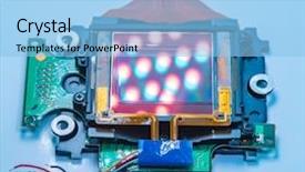  Presentation with ccd camera - Amazing slide set having technology circuit video background - ccd sensors from the modern backdrop and a light blue colored foreground