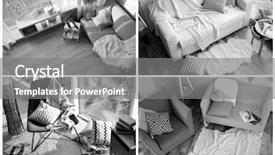  Presentation with home security camera - Amazing theme having technology circuit video background - security cctv camera in home backdrop and a gray colored foreground