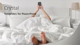  Presentation with technology - Amazing slide deck having technology-comfort-and-morning-concept backdrop and a light gray colored foreground