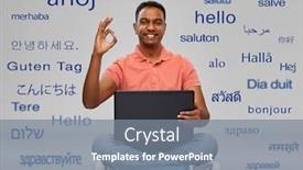  Presentation with communication - Theme with technology-communication-and-people-concept background and a gray colored foreground