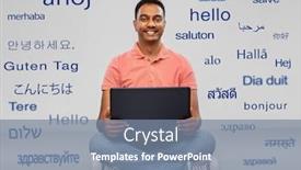  Presentation with communication - Presentation theme enhanced with technology-communication-and-people-concept background and a seafoam green colored foreground