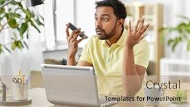  Presentation with angry people - Cool new presentation with technology-communication-and-people-concept backdrop and a coral colored foreground