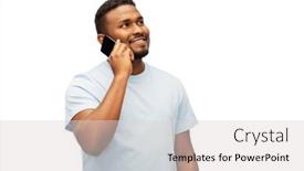  Presentation with african people - Slides enhanced with technology-communication-and-people-concept background and a light gray colored foreground