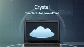  Presentation with cloud computing - Amazing slides having technology computing and telecommunication concept backdrop and a ocean colored foreground