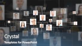  Presentation with human resources - Amazing PPT layouts having technology concept - contacts icon backdrop and a ocean colored foreground