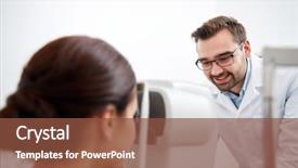  Presentation with health-care - PPT theme enhanced with technology concept - optometrist with non background and a tawny brown colored foreground