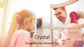  Presentation with health care - Theme with technology concept - optometrist with non background and a lemonade colored foreground