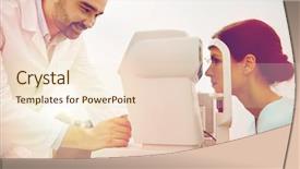  Presentation with technology health - Cool new presentation design with technology concept - optometrist with non backdrop and a lemonade colored foreground