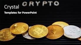  Presentation with crypto - Presentation theme consisting of technology-concept-crypto-currency-letter background and a black colored foreground
