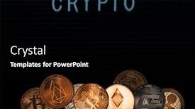  Presentation with crypto - Cool new PPT theme with technology-concept-crypto-currency-letter backdrop and a black colored foreground