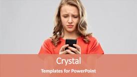  Presentation with red grey - Amazing slide set having technology cyberbullying and emotions concept backdrop and a coral colored foreground