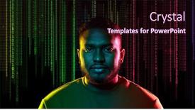  Presentation with black technology - Theme featuring technology-cyberspace-and-programming-concept background and a wine colored foreground