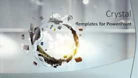  Presentation with ecology - Slide set featuring technology-ecology-concept-mixed-media background and a light gray colored foreground