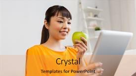  Presentation with green technology - Amazing PPT layouts having technology education diet and people backdrop and a  colored foreground