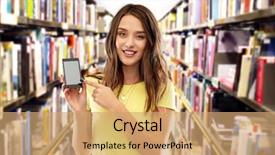  Presentation with education love - Presentation theme featuring technology education and people concept background and a coral colored foreground