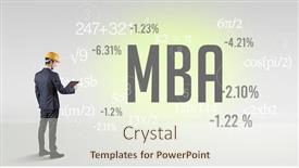  Presentation with hat - Cool new presentation design with technology-engineer-in-hard-hat backdrop and a sky blue colored foreground