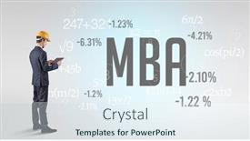  Presentation with hat - Slide set with technology-engineer-in-hard-hat background and a sky blue colored foreground