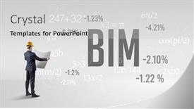  Presentation with bim - Slide set featuring technology-engineer-in-hard-hat background and a light gray colored foreground